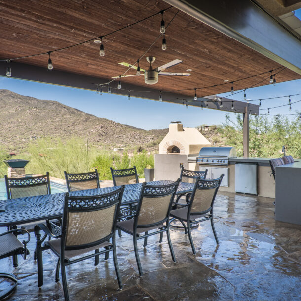 Carefree Kitchen Remodel Outdoor Dining Area